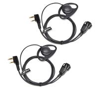 HYS D Forma 2 Pines Auriculares Compatible para Baofeng uv-5r bf-888s Quansheng UV-K5 Kenwood Walkie Talkie, Micrófono con PTT Pinganillo (D10K-2)