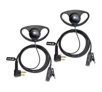 HYS D Forma Auriculares Compatible para Motorola CP040 DP1400 GP68 GP88 GP300 GP2000 CT150 Pro1150 Walkie Talkie, Micrófono con PTT Pinganillo (D01M-2)