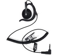 HYS Jack de 3,5 mm, en forma de G, gancho suave para oído/recepción, auriculares de seguridad para Motorola Icom Baofeng y micrófono (EH07-3.5-1)