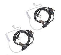 HYS Pinganillo Auricular de Radio de Tubo acústico en línea PTT Micrófono de Radio bidireccional para Kenwood Puxing Wouxun Baofeng Walkie Talkie (Paquete de 2)