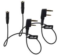 HYS Sólo escucha monoaural, Cable de transferencia de audio de 2 pines a 3,5 mm hembra para walkie-talkie Kenwood Baofeng Quansheng (2)