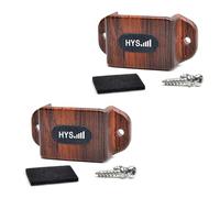 HYS Soporte de Radio para Coche Compatible con Motorola Baofeng Yaesu Midland, Cualquier walkie Talkie con Clip Trasero (2 Unidades, marrón)