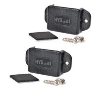 HYS Soporte de Radio para Coche Compatible con Motorola Baofeng Yaesu Midland, Cualquier walkie Talkie con Clip Trasero (2 Unidades, Negro)