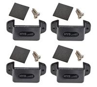 HYS Soporte de Radio para Coche Compatible con Motorola Baofeng Yaesu Midland, Cualquier walkie Talkie con Clip Trasero (4 Unidades, Negro)