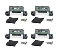 HYS Soporte de Radio para Coche Compatible con Motorola Baofeng Yaesu Midland, Cualquier walkie Talkie con Clip Trasero (4 Unidades, Verde)
