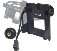 HYS Soporte universal para walkie-talkie de rosca de 1/4 pulgadas para coche, liberación rápida, soporte ajustable compatible con radio Baofeng Quansheng Motorola con clip para cinturón (rosca de 1/4