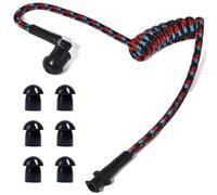 HYS Tubo acústico de Nailon. Accesorios para radiocomunicaciones, para Auriculares de policía de Seguridad (Negro/Rojo)