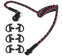 HYS Tubo acústico de Nailon. Accesorios para radiocomunicaciones, para Auriculares de policía de Seguridad (Negro/Rojo+M)
