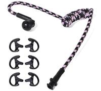 HYS Tubo acústico de Nailon. Accesorios para radiocomunicaciones, para Auriculares de policía de Seguridad (Negro/Rosa+3M)