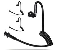 HYS Tubo acústico de Nailon. Accesorios para radiocomunicaciones, para Auriculares de policía de Seguridad (Negro-3)