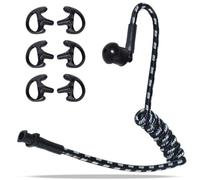HYS Tubo acústico de Nailon. Accesorios para radiocomunicaciones, para Auriculares de policía de Seguridad (Negro/Blanco)