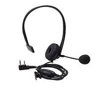 HYS Walkie Talkie Auricular Auricular con micrófono Boom Giratorio Cancelación de Ruido Auricular Superior Compatible con Baofeng UV-5R BF-888s Kenwood Radio de 2 vías