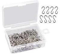 hysagtek 200 pcs Mini S conectores de gancho en forma de S para colgar ganchos de alambre gancho para DIY Crafts, joyas, cadena de clave y mascota etiqueta de nombre, 14 mm0,55 pulgada de largo,
