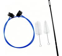 Hysagtek - Kit de limpieza/mantenimiento de trompetas y cornetas. Con cepillo flexible (serpiente), cepillo para boquilla y cepillo para pistón