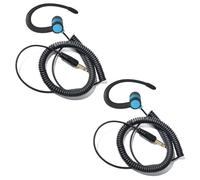 HYSHIKRA 1 Pin 3.5mm Jack Auricular 180° Conjunta Recepción Sólo Walkie Talkie Auricular Compatible con Motorola Sepura Rexon Wouxun Kenwood Baofeng Quansheng radios de Mano (Azul, 2)