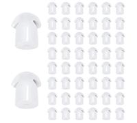 HYSHIKRA Almohadillas de Goma Suave de Repuesto para Auriculares compatibles con Motorola Baofeng Kenwood Yaesu Walkie Talkie, Covert Acoustic Air Tube Earpiece (50 Piezas, Blanco)