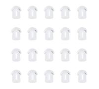 HYSHIKRA Almohadillas de Goma Suave de Repuesto para Auriculares compatibles con Motorola Baofeng Kenwood Yaesu Walkie Talkie, Covert Acoustic Air Tube Earpiece (20 Piezas, Blanco)