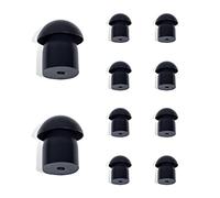HYSHIKRA Almohadillas de Goma Suave de Repuesto para Auriculares compatibles con Motorola Baofeng Kenwood Yaesu Walkie Talkie, Covert Acoustic Air Tube Earpiece (10 Piezas, Negro)