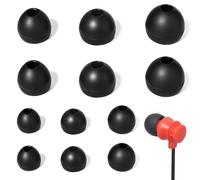 HYSHIKRA Almohadillas de Repuesto, compatibles con Auriculares Bluetooth intrauditivos y Auriculares con Cable Que tengan un diámetro Interno de 3,8-6 mm, 3 Tallas (S/M/L) (Negro, 4 Pares)