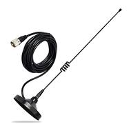 HYSHIKRA Antena de montaje magnético, doble banda 144/430 MHz, antena de látigo de 19 pulgadas con base magnética con cable RG58 de 5 m para Yaesu Motorola Icom Midland transceptor de vehículo móvil