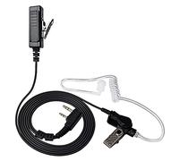 HYSHIKRA Auricular 2 Pines, PTT, micrófono, Pinganillo Compatible con Baofeng UV-5R UV-5RA 888S Kenwood PUXING, Radio de 2 vías (1 Unidad)