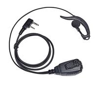 HYSHIKRA Auricular de Radio Compatible con Retevis Baofeng UV5R Kenwood TK250 Walkie Talkie Headset con PTT y micrófono (Negro G, 1 Pieza)