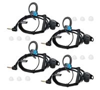 HYSHIKRA Auricular de Radio de Seguridad Compatible con Motorola TLKR-T60 T80 T82 T-92 H2O T80 Extreme T82 Extreme Walkie Talkie, Ligero, Forma G con micrófono (Azul, 4 Pack)