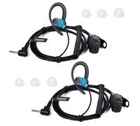 HYSHIKRA Auricular de Radio de Seguridad Compatible con Motorola TLKR-T60 T80 T82 T-92 H2O T80 Extreme T82 Extreme Walkie Talkie, Ligero, Forma G con micrófono (Azul, 2 Pack)