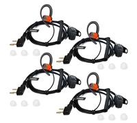 HYSHIKRA Auricular de Radio Ligero en Forma de G Compatible con retevis Baofeng Kenwood RT24 UV5R TK250 TK320 Walkie Talkie (Rojo, 4 Pack)