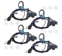 HYSHIKRA Auricular de Radio Ligero en Forma de G Compatible con retevis Baofeng Kenwood RT24 UV5R TK250 TK320 Walkie Talkie (Azul, 4 Pack)