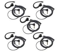 HYSHIKRA Auricular de un oído 3.5mm Jack Solo oído recepción Walkie Talkie Auriculares compatibles con Motorola Sepura Rexon Wouxun Kenwood Baofeng Quansheng radios de Mano (Negro Forma G 5)