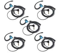 HYSHIKRA Auricular de un oído 3.5mm Jack Solo oído recepción Walkie Talkie Auriculares compatibles con Motorola Sepura Rexon Wouxun Kenwood Baofeng Quansheng radios de Mano (Azul Forma G 5)