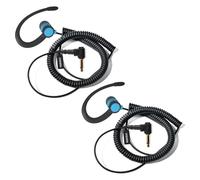 HYSHIKRA Auricular de un oído 3.5mm Jack Solo oído recepción Walkie Talkie Auriculares compatibles con Motorola Sepura Rexon Wouxun Kenwood Baofeng Quansheng radios de Mano (Azul Forma G 2)