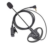 HYSHIKRA Auricular en forma de D con micrófono compatible con Motorola Talkabout TLKR-T60 T80 T82 T-92 H2O T80 Walkie Talkie, auriculares D Shell con micrófono