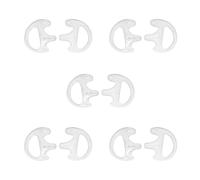 HYSHIKRA Auricular Suave de Repuesto para Auriculares acústicos de Aire para Walkie Talkie Coil Tube Audio Kits, 5 Pares (Grande, Blanco)