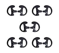 HYSHIKRA Auricular Suave de Repuesto para Auriculares acústicos de Aire para Walkie Talkie Coil Tube Audio Kits, 5 Pares (Grande, Negro)