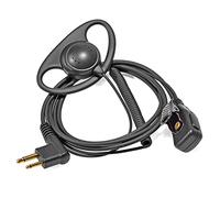 HYSHIKRA Auricular Walkie Talkie con de 2 Pines Tipo Pinganillo D Compatible con Motorola CP88 CP040 CP100 CP110 Radio de 2 vías (1 Pieza)