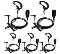 HYSHIKRA Auriculares de 2,5 mm con micrófono Big PTT, compatibles con Motorola TLKR T61 T62 T81 T80 T82 Extreme Hunter Auricular de Radio bidireccional para guardaespaldas (Forma de G, 5)
