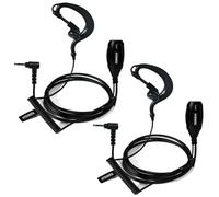 HYSHIKRA Auriculares de 2,5 mm con micrófono Big PTT, compatibles con Motorola TLKR T61 T62 T81 T80 T82 Extreme Hunter Auricular de Radio bidireccional para guardaespaldas (Forma de G, 2)