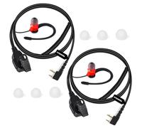 HYSHIKRA Auriculares de 2 Pines para walkie-Talkie con micrófono y PTT | compatible con Midland G7 Pro G8 G9 Pro M24 M24 Plus M48 M99 G6 XT G7 XTR