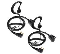 HYSHIKRA Auriculares en forma de G para Walkie Talkies Midland con micrófono PTT para Midland LXT500VP3 GXT1050VP4 GXT1000XB Icom IC-V8 V80 V80E V82 V85 F4026 F3G F4G (paquete de 2)