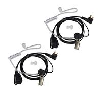 HYSHIKRA Covert Air Walkie Talkie - Auricular de Tubo acústico con PTT y micrófono Compatible con Motorola GP300 CP040 DP1400 CLS1110 Radio bidireccional (2 Piezas)