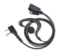HYSHIKRA de 2 Pines Auriculares con Mic PTT Compatibles con Midland G7 Pro G8 G9 Pro M24 M24 Plus M48 M99 G6 XT G7 XTR para Personal de Seguridad y guardaespaldas (Forma G, 1)