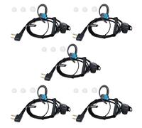 HYSHIKRA Micrófono Auricular neumático Transparente Compatible con Midland G7 Pro G8 G9 Pro M24 M24 Plus M48 M99 G6 XT G7 XTR | Supervisión de Seguridad Softair (Azul Forma de G, 5)
