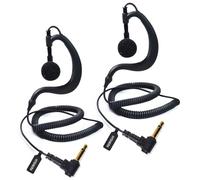 HYSHIKRA On Ear Headset 3.5mm Jack Single Ear Reception Only Walkie Talkie Headphones Compatible with Motorola Sepura Rexon Wouxun Kenwood Baofeng Quansheng Handheld radios (Forma G 2)