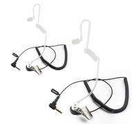 HYSHIKRA On Ear Headset 3.5mm Jack Single Ear Reception Only Walkie Talkie Headphones Compatible with Motorola Sepura Rexon Wouxun Kenwood Baofeng Quansheng Handheld radios (Tubo Transparente 2)