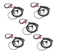 HYSHIKRA On Ear Headset 3.5mm Jack Single Ear Reception Only Walkie Talkie Headphones Compatible with Motorola Sepura Rexon Wouxun Kenwood Baofeng Quansheng Handheld radios (Red Forma G 5)