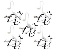 HYSHIKRA On Ear Headset 3.5mm Jack Single Ear Reception Only Walkie Talkie Headphones Compatible with Motorola Sepura Rexon Wouxun Kenwood Baofeng Quansheng Handheld radios (Tubo Transparente 5)