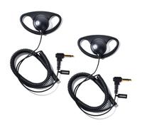 HYSHIKRA On Ear Headset 3.5mm Jack Single Ear Reception Only Walkie Talkie Headphones Compatible with Motorola Sepura Rexon Wouxun Kenwood Baofeng Quansheng Handheld radios (Forma D 2)