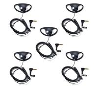 HYSHIKRA On Ear Headset 3.5mm Jack Single Ear Reception Only Walkie Talkie Headphones Compatible with Motorola Sepura Rexon Wouxun Kenwood Baofeng Quansheng Handheld radios (Forma D 5)